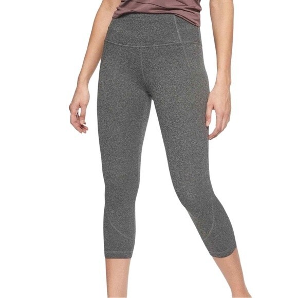 Athleta Salutation Capri Legging Crop Dark Gray Heather Size SP Small Petite - Picture 1 of 10